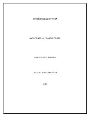 INVESTIGACIÓN CIENTIFICA