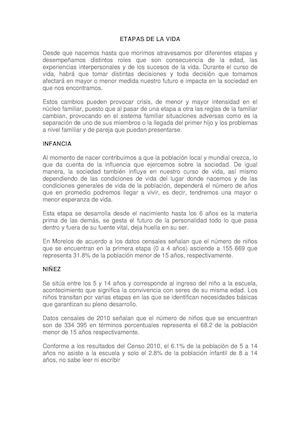 Etapas Vida