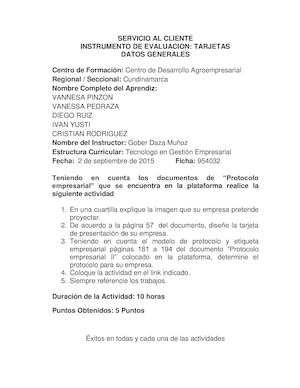 Actividad Protocolo Empresarial