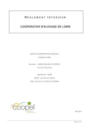 Règlement Intérieur Coopel