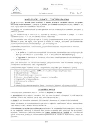 1 Magnitudes y Unidades - Conceptos Básicos