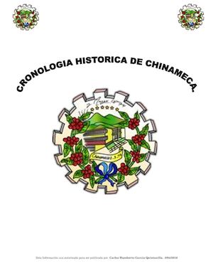 Cronologia E Historica De Chinameca