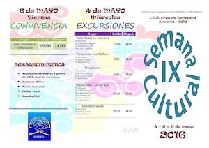 Tríptico Semana Cultural 15 16