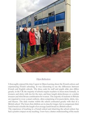 Reflections Trainee teachers Wade Deacon High School Widnes