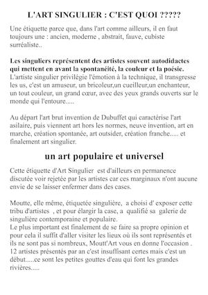L'art singulier