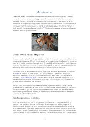 Maltrato Animal