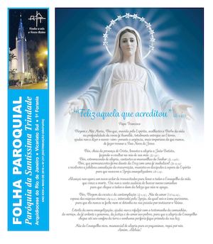 Folha Paroquial da Santíssima Trindade, Flamengo - RJ