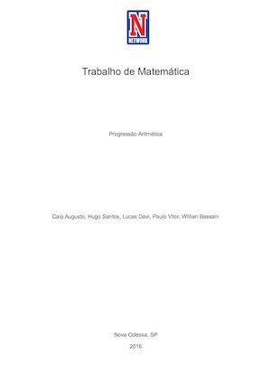 trabalho de matematica