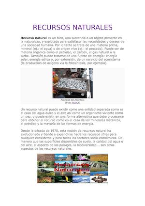 Recursos Naturales