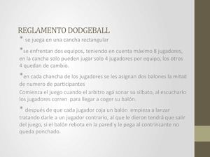 Reglamento Dodgeball