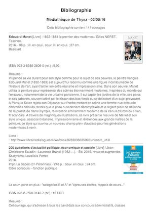 Nouveauté Documentaire Janvier Avril 2016