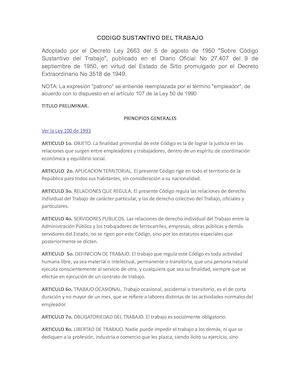 Codigo Sustantivo Del Trabajo