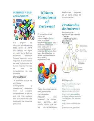 Folleto Internet Y Sus Apliaciones