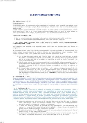 El Compromiso Cristiano