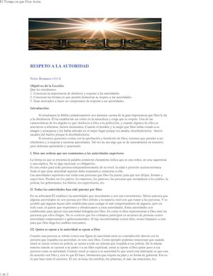 Respeto A La Autoridad