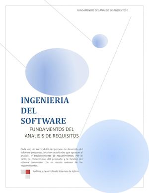 FUNDAMENTOS DEL ANÁLISIS DE REQUERIMIENTOS