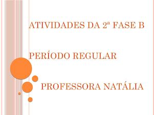 Profª Nátália 2ª Fase