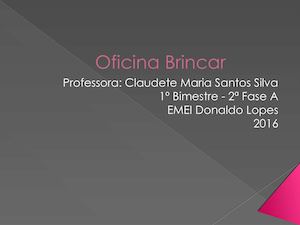 Planejamento – Oficina Brincar