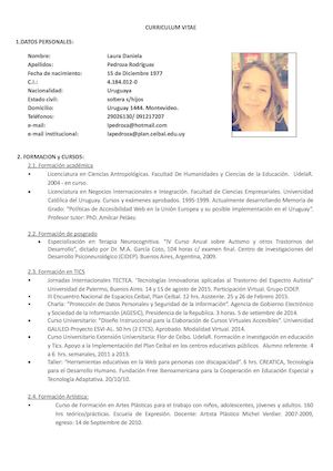 Curriculum Vitae Abreviado Codicen