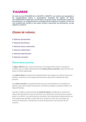 Valores