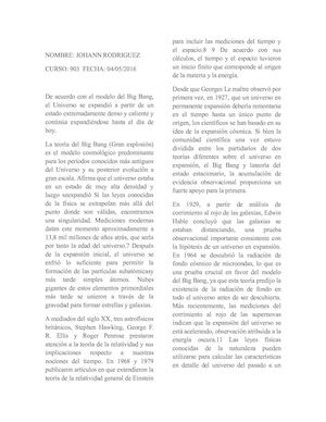 La Teoría Del Big Bang