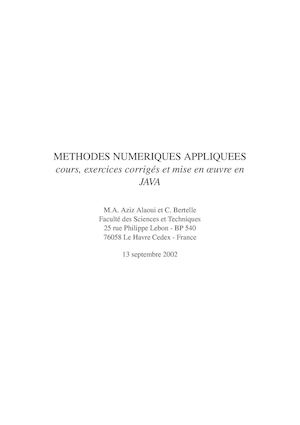 Livre Mn Java Methodes Numeriques Appliquees
