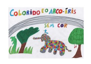 Colorido e o arco-íris sem cor