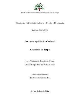 Chaminés De Serpa Relatório De Pap
