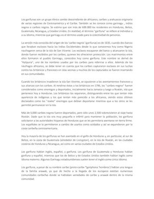 Los Garífunas Son Un Grupo éTnico Zambo Descendiente De Africanos