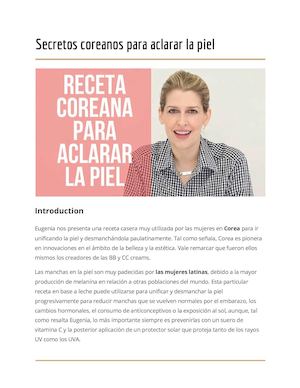 Secretos coreanos para aclarar la piel