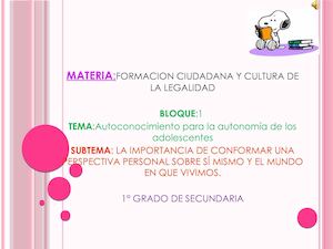 La Importancia De Conformar Una Perspectiva Personal