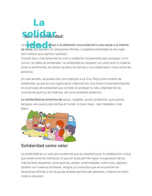 Qué Es Solidaridad