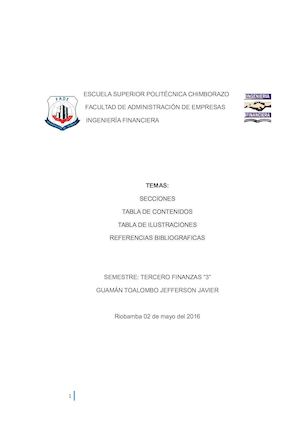 SECCIONES, TABLA DE CONTENIDOS, CITA BIBLIOGRAFICA.