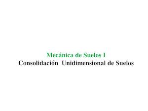 Consolidación Unidimensional De Suelos