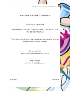 Fermentación Alcohólica Lany