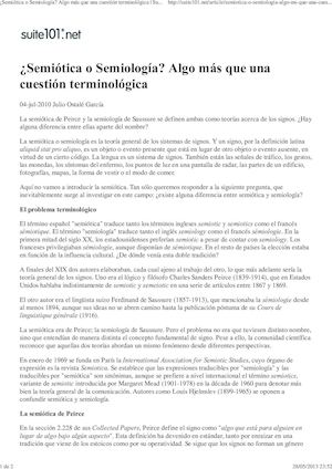 Semiótica o Semiología