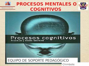 PROCESOS COGNITIVOS EN UNA SESIÓN DE APRENDIZAJE