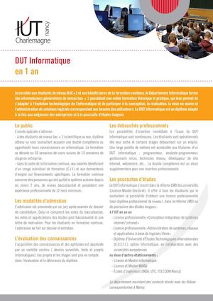 DUT INFORMATIQUE AS
