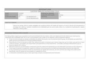Ld638m Juicios Orales En Materia Civil