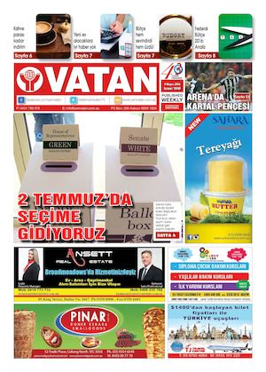 Yeni Vatan Turkish Newspaper Issue No: 1849