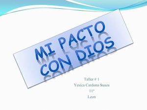 Taller 1 Religion Alianza Con Dios