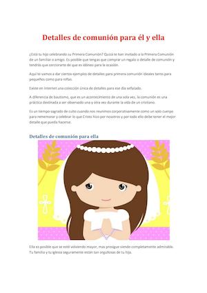 Detalles De Comunion Pdf