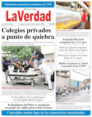 La Guaira, martes 10 de mayo de 2016 Año 19 Nº. 5996