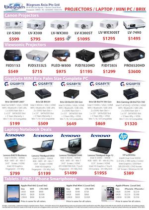 005 BIZGRAM LAPTOPS PROJECTORS BRIX PC DESKTOP IPHONE