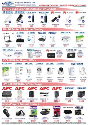 004 BIZGRAM WIRELESS NETWORKING 3G DONGLES ROUTERS EXTENDER