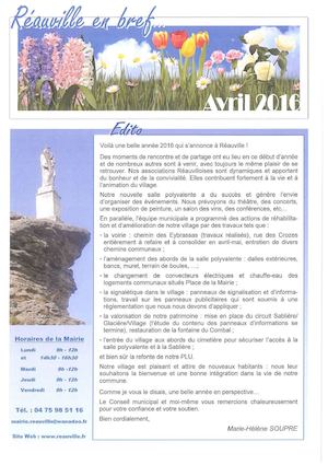 Bulletin Municipal Avril 2016 P1 à P8 2
