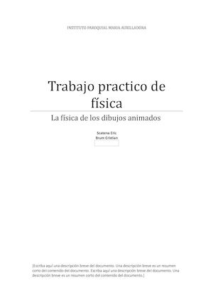 la fisica de los dibujos animados