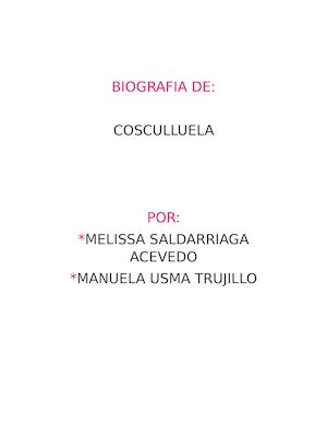 Biografia de cosculluela