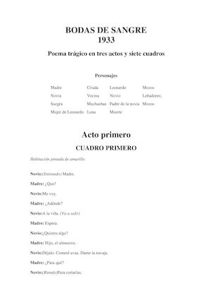 Bodas De Sangre