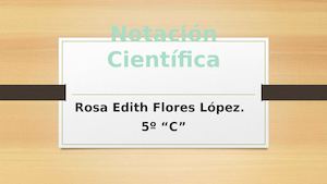 Notación Científica